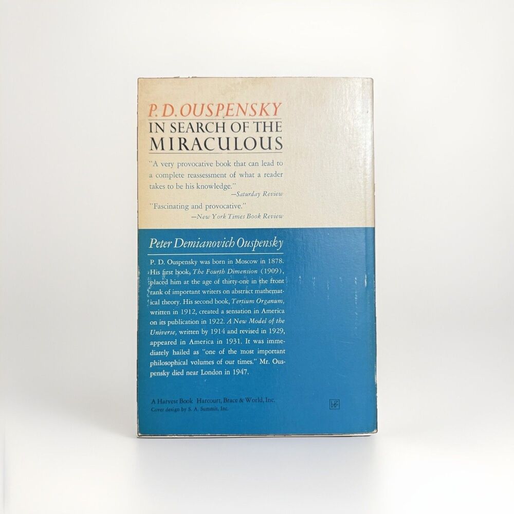 In Search of the Miraculous P.D. Ouspensky VTG Harvest Paperback HB86 Gurdjieff - Picture 6 of 6
